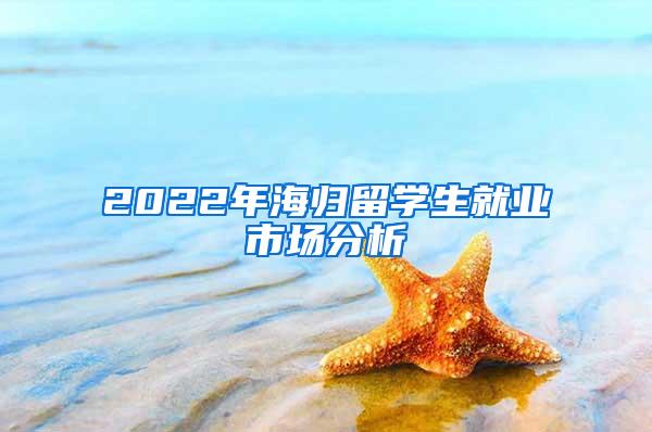2022年海归留学生就业市场分析