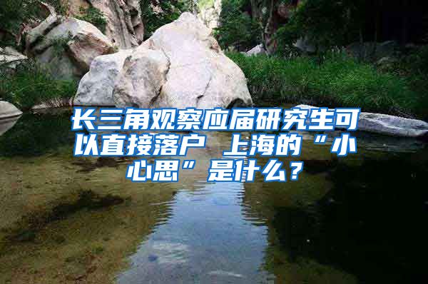 长三角观察应届研究生可以直接落户 上海的“小心思”是什么？